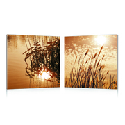 Ensemble de 2 tableaux design SEPIA image pub1