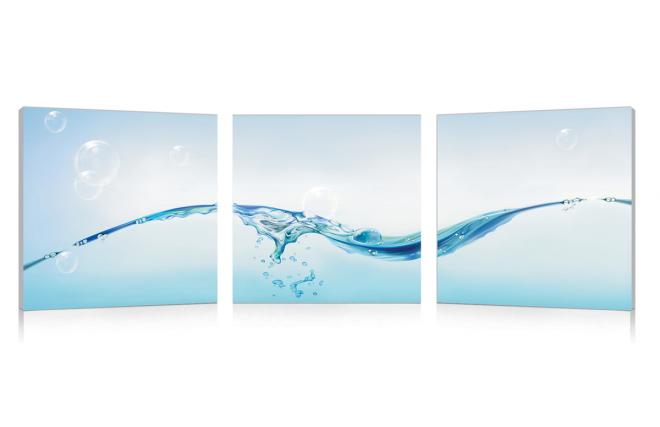 Ensemble de 3 tableaux design WATER
