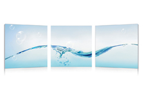 Ensemble de 3 tableaux design WATER image pub1
