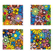 Ensemble de 4 tableaux design FULL FLOWERS image pub1