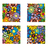 Ensemble de 4 tableaux design FULL FLOWERS image pub1