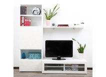 Ensemble mural TV design blanc ADIS by SYMBIOSIS