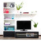 Ensemble mural TV design blanc et noir ISIS by SYMBIOSIS