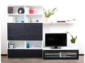 Ensemble mural TV design blanc et noir KELIS by SYMBIOSIS
