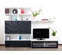 Ensemble mural TV design blanc et noir KELIS by SYMBIOSIS