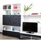 Ensemble mural TV design blanc et noir KELIS by SYMBIOSIS