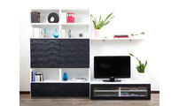 Ensemble mural TV design blanc et noir KELIS by SYMBIOSIS