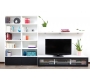 Ensemble mural TV design blanc et noir TELIS by SYMBIOSIS