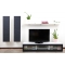 Ensemble mural TV design blanc et noir XALIS by SYMBIOSIS