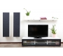 Ensemble mural TV design blanc et noir XALIS by SYMBIOSIS
