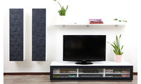 Ensemble mural TV design blanc et noir XALIS by SYMBIOSIS