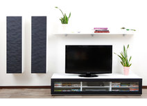 Ensemble mural TV design blanc et noir XALIS by SYMBIOSIS