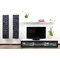 Ensemble mural TV design blanc et noir XALIS by SYMBIOSIS