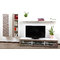 Ensemble mural TV design blanc et taupe XALIS by SYMBIOSIS
