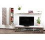 Ensemble mural TV design blanc et taupe XALIS by SYMBIOSIS