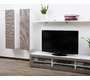 Ensemble mural TV design blanc et taupe XALIS by SYMBIOSIS