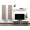 Ensemble mural TV design blanc et taupe YRIS by SYMBIOSIS