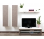 Ensemble mural TV design blanc et taupe YRIS by SYMBIOSIS