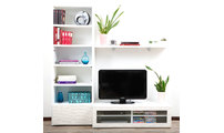 Ensemble mural TV design blanc ISIS by SYMBIOSIS