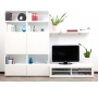 Ensemble mural TV design blanc KELIS by SYMBIOSIS