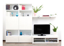 Ensemble mural TV design blanc KELIS by SYMBIOSIS