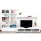 Ensemble mural TV design blanc laqu&eacute; TELIS by SYMBIOSIS
