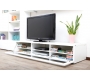 Ensemble mural TV design blanc laqu&eacute; TELIS by SYMBIOSIS