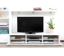 Ensemble mural TV design blanc laqu&eacute; TELIS by SYMBIOSIS
