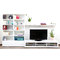 Ensemble mural TV design blanc laqu&eacute; TELIS by SYMBIOSIS