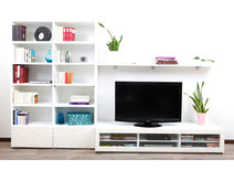 Ensemble mural TV design blanc TELIS by SYMBIOSIS