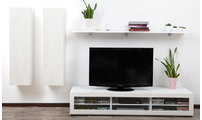 Ensemble mural TV design blanc XALIS by SYMBIOSIS