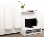 Ensemble mural TV design blanc YRIS by SYMBIOSIS