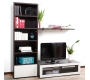 Ensemble mural TV design chocolat et blanc ISIS by SYMBIOSIS