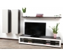 Ensemble mural TV design chocolat et blanc XALIS by SYMBIOSIS