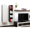 Ensemble mural TV design chocolat et blanc XALIS by SYMBIOSIS
