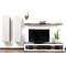 Ensemble mural TV design chocolat et blanc XALIS by SYMBIOSIS