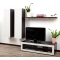 Ensemble mural TV design chocolat et blanc YRIS by SYMBIOSIS