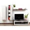Ensemble mural TV design chocolat et blanc YRIS by SYMBIOSIS