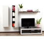 Ensemble mural TV design chocolat et blanc YRIS by SYMBIOSIS