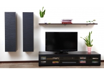 Ensemble mural TV design chocolat et noir XALIS by SYMBIOSIS