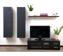 Ensemble mural TV design chocolat et noir YRIS by SYMBIOSIS