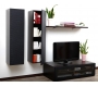 Ensemble mural TV design chocolat et noir YRIS by SYMBIOSIS