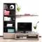 Ensemble mural TV design chocolat et taupe ISIS by SYMBIOSIS