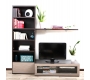 Ensemble mural TV design chocolat et taupe ISIS by SYMBIOSIS