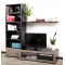 Ensemble mural TV design chocolat et taupe ISIS by SYMBIOSIS