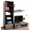 Ensemble mural TV design chocolat et taupe ISIS by SYMBIOSIS
