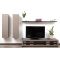 Ensemble mural TV design chocolat et taupe XALIS by SYMBIOSIS