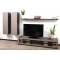 Ensemble mural TV design chocolat et taupe XALIS by SYMBIOSIS