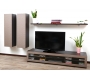 Ensemble mural TV design chocolat et taupe XALIS by SYMBIOSIS