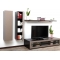 Ensemble mural TV design chocolat et taupe XALIS by SYMBIOSIS